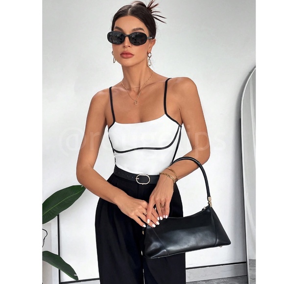 Rouge! White and Black Trim Tank Top - Picture 6 of 13